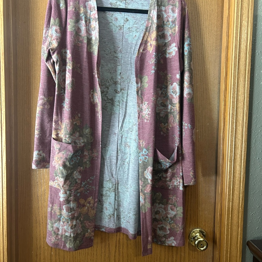 Floral Long Cardigan